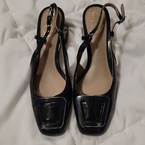 Sam Edelman Black Patent Slingback Heels (TRACIE)